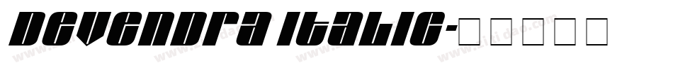 Devendra Italic字体转换